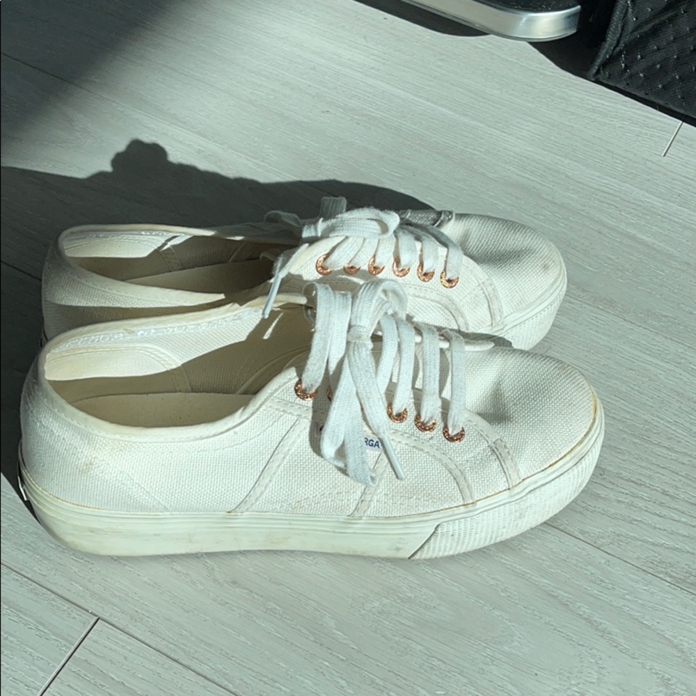 Superga platform lace up sneaker